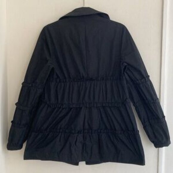 Cinzia Rocca Due Witchy Chic Whimsigoth Tired Ruffled Short Rain Coat Size 2 - Picture 11 of 12